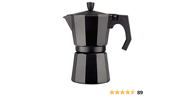 Cafetera Italiana Moka Espresso 6 Tazas Negra : Amazon.com.mx: Hogar y  Cocina