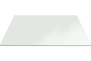 Fab Glass and Mirror Tempered Glass Table Top 24x36 Inch Rectangle 1/4" Thick Clear Furniture Protector with Flat Polish Edge Eased Corners for Coffee Dining Tables Desks