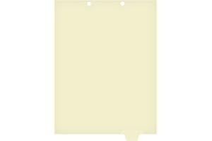 ECOM FOLDERS Individual Chart Divider Sheets Used to Build Chart Divider Sets for Medical Practices, 1/6th Cut, Tabs on Bottom, Position: #5, Blank (Pack of 100)