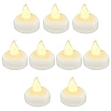 Pack of 24 Floating Led Candles, Flickering Waterproof Tea Lights, Battery Operated Tealights, Pool, Wedding, Party, Warm White