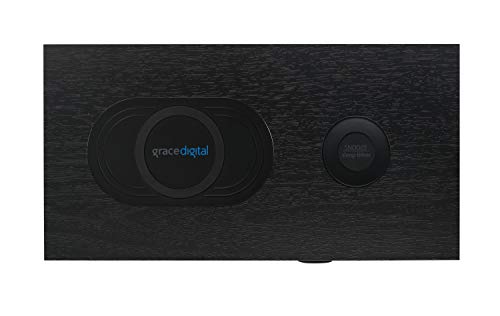 Grace Digital Mondo+ Classic Wireless Internet Radio with Wi-Fi, Bluetooth and Qi Built-in Wireless Smartphone Charger Ebony (GDI-WHA6021)