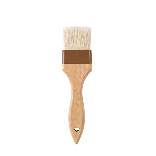 2-Inch Pastry Brush with Boar Bristles and Lacquered Hardwood Handle, Basting BBQ Marinade Brush, Kitchen/Cooking Brushes