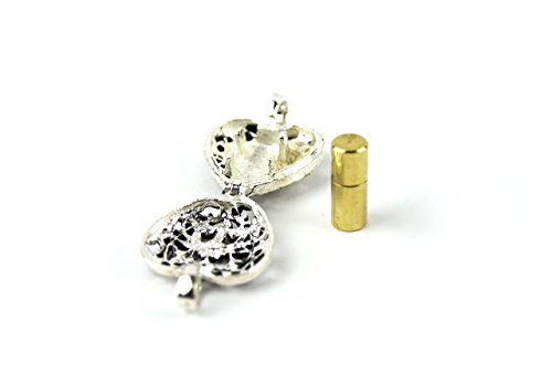 "Always in My Heart" Memorial Urn Locket-Filigree Pewter Tone - Thumbnail 6