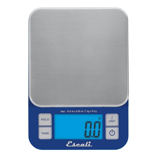 Escali Nutro Digital Food Scale, Multi-Functional Kitchen Appliance, Precise Weight Measuring and Portion Control, Baking and Cooking Made Simple, Stainless Steel Platform, Black, 1 Unit