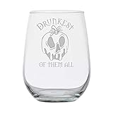 Snow White (15oz) ★ Drunkest of them All ★ Disney Villains ★ Evil Witch ★ Fairy Tales ★ Funny Birthday Gift ★ Movie Themed Gifts ★ Halloween Wine Glasses ★ Disney Princess Wine Glass ★ Goth Girl