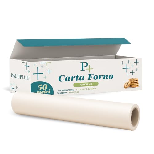 VIRSUS White Oven Paper Roll Measures 50 m Long and 40 cm Width, Roll for Baking Paper Oven Non-Stick, Kitchen Paper