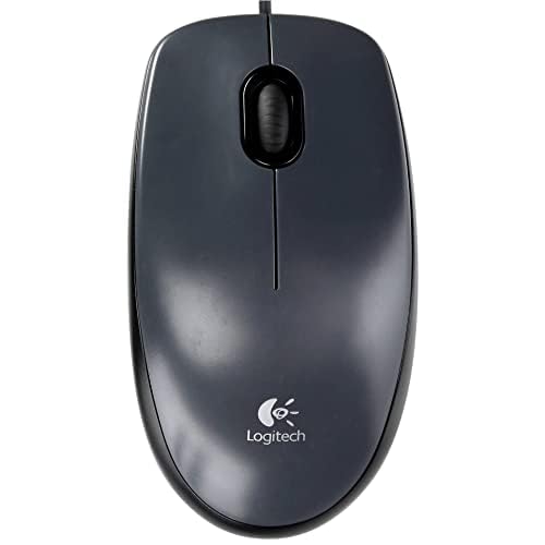 Logitech M90 Ratón con Cable USB, Seguimiento Óptico 1000 DPI, Ambidiestro, PC, Mac, Portátil, Negro