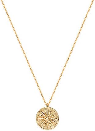 Mevecco Carved Gold Coin Pendant 