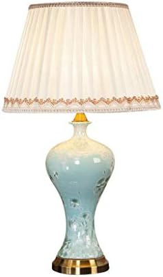 照明テーブルランプ 景徳鎮地中海暖かい光セラミック布ランプシェードベッド装飾テーブルランプ テーブルランプ 白色光 58 36 Cm E27光源 あなたの机を飾ります Constructioncapitalmanagement Com