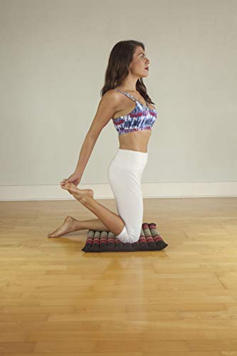 Zafuko Small Rollable Flat Meditation and Yoga Cushion - Cherry/Peach