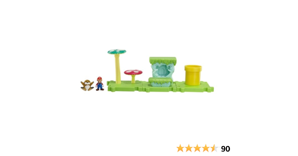 Amazon Com Nintendo Mario Bros Universe Micro Land Wave 1 Acorn Plains With Mario Playset 3 Pack Toys Games