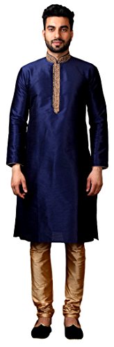 Tathastu Mens Kurta Pyjama Set 1411 -Blue-56