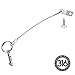 Kohree Bimini Top Quick Release Pin 1/4 inch Diameter w/Lanyard Prevents Loss, Full 316 Stainless Steel, Bimini Top Pin, Boat Marine Hardware with 4 Installation Screws (4 Pack)