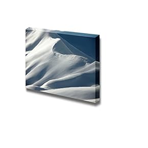Canvas Prints Wall Art - Mountains Covered by Snow | Modern Wall Decor/Home Decoration Stretched Gallery Canvas Wrap Giclee Print. Ready to Hang - 12" x 18"