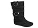Bank 21K Little Girls Buckle Slouch Mid Calf Boots Black