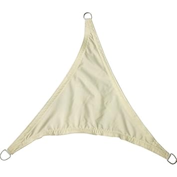 Greenbay Sonnensegel Sonnenschutz Segel, UV Schutz für Balkon Terrasse Garten, Dreieck 2x2x2m Creme