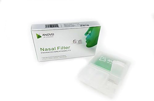 ANOVEI Nose Nasal Filters (Enhancebreathability) Reduce Pollen, Dust, Dander, and Mold Allergens Allergy, Air Pollution PM2.5(3 Filter Frames and 6 Pairs of Replacement Filters) (M)