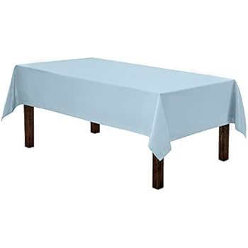 Gee Di Moda Rectangle Tablecloth - 60 x 84 Inch - Baby Blue Rectangular Table Cloth for 5 Foot Table in Washable Polyester - Great for Buffet Table, Parties, Holiday Dinner, Wedding & More