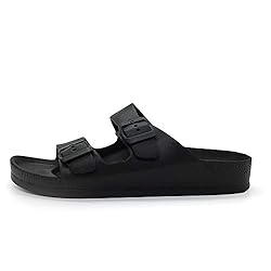 FUNKYMONKEY Women's Comfort Slides Double Buckle
