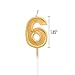 Luter Gold Glitter Happy Birthday Cake Candles Number Candles Number 6 Birthday Candle Cake Topper Decoration for Party Kids Adults