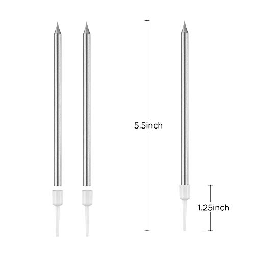 Frienda-Metallic-Birthday-Cake-Candles-in-Holders-Long-Thin-Birthday-Candles-Cupcake-Candles-Wedding-Party-Cake-Decorations-Silver