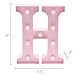 Barnyard Designs Metal Marquee Letter H Light Up Wall Initial Nursery Letter, Home and Event Decoration 9 Inch (Baby Pink)