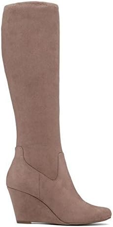 Jessica Simpson Women's Reiki Natural Stretch Suede Fitted Knee-High Micro Wedge Boots