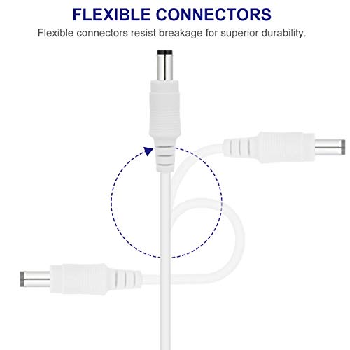 Anlink Power Extension Cable,DC 12V Power Adapter Extension Cord, 10M 33ft 2.1mm x 5.5mm, Compatible with 12V DC Adapter Power Supply or Wall Charger for CCTV Security Camera IP Camera(White)