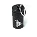 Cool Set of 2 Smell-Proof Airtight Stash Jars, Waterproof Containers for Weed, Herbs and Tobacco with Keychain and Gift Box, Perfect as Secret Mini Travel Stash Box, Black, and Red by Green-Der