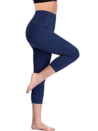 image for Neleus Women's 3 Pack Tummy Control High Waist Capris Leggings with Tw