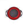 YCYM-Direct-Set-of-2-Collapsible-Colander-with-Handle-Folding-ColanderSilicone-Colander-for-Kitchen-Strainer-Space-Saver-2-SizeRed YCYM-Direct Set of 2 Collapsible Colander with Handle Folding Colander,Silicone Colander for Kitchen Strainer Space…
