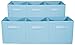 Sorbus Storage Cubes - 11 Inch Foldable Fabric Baskets for Organizing Pantry, Closet, Shelf, Toy Box, Cubby - 6 Collapsible Cloth Cube Storage Bins for Home, Nursery, Playroom, Bedroom (Pastel Blue)