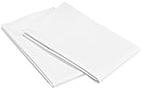 Scala Hotel Collection - 600 Thread Count 2 PC White Solid Pillow Cases Queen Size