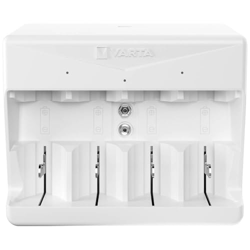 Universal Charger para 2/4 Pilas Recargables AA, AAA, C, D y 1 9V NiMH, Incl. Cable USB Tipo C