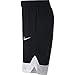 Nike Boy's Icon Basketball Shorts, Boy's Athletic Shorts with Side Pockets, Black/White/White, M