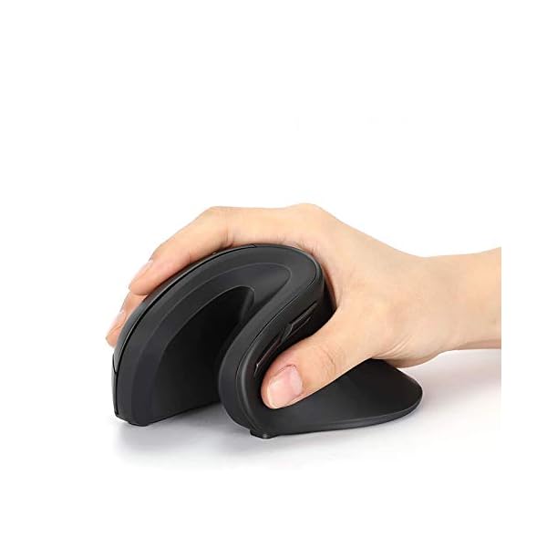 Wireless-Bluetooth-Ergonomic-Mouse-Jelly-Comb-24G-Wireless-Bluetooth-40-Dual-Mode-Vertical-Mouse-with-3-Adjustable-DPI-10001600-2400-Black Wireless Bluetooth Ergonomic Mouse, Jelly Comb 2.4G Wireless + Bluetooth 4.0 Dual-Mode Vertical Mouse with 3 Adjustable…