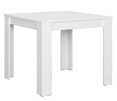 Homexperts Tisch NICK / kleiner, praktischer Küchentisch 90 x 90 cm aus Melamin Weiß / Esstisch in weiß / Resistent gegen Sch