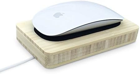 Station for Magic Mouse 2 - Premium Desk Accessory - iSkelter Apple Solutions - Magic Mouse 2 Charging Stand - Apple Accessories for Professionals, Designers, and Students (in Premium Light Bamboo)
