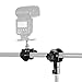 Mekingstudio Heavy Duty Metal Clamp Holder Double U Clip Dual C Clamp Type Bracket Mount for Photo Studio Light Stand, Photography Reflector, Photo Boom Stand, Background Support, Cross Bars and More