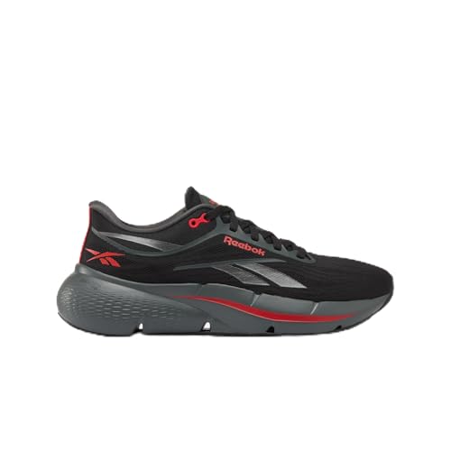 ZIGNITION Zapatillas para Hombre, Color Negro, Rojo, Negro, Talla 42 EU