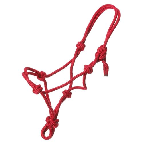 Tough 1 Miniature Poly Rope Tied Halter, Red, Large