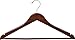 The Great American Hanger Company Wooden Suit Clothing Hangers, Walnut