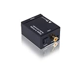 Portta Digital to Analog Audio Converter DAC SPDIF Optical to L/R RCA Converter Toslink Optical Audio Adapter for PS3 Xbox HD DVD PS4 Apple TV with Toslink cable