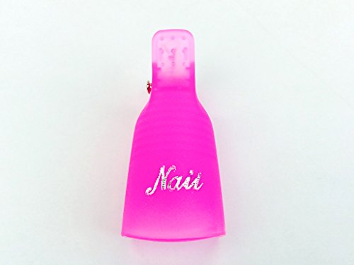 Beauticom 10Pcs *HOT PINKY RED* Acrylic Nail Art Soak Off Cap Clip UV Gel Polish Remover Wrap Reusable Keeper Manicure Tool