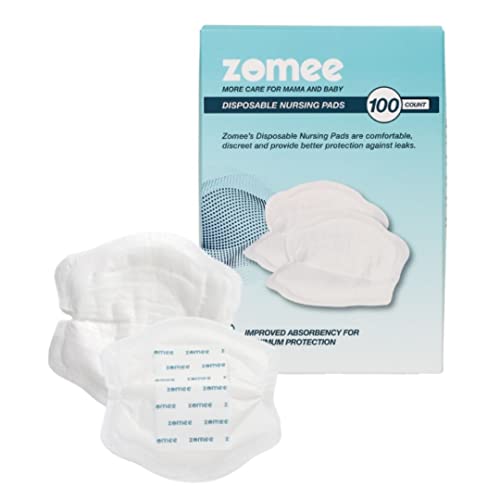 Zomee Nursing Pads, 100 Count Disposable Nursing Pads for Breastfeeding