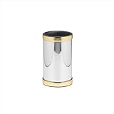 Kraftware Mylar Polished Chrome and Brass Deluxe Wine Chiller with Bands