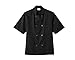 Five Star 18001 Unisex Short Sleeve Chef Jacket Black M