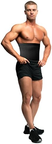 Diet Water Men's Abdominal Compression Waist Slimming Tummy Control Shapewear Wrap, Black