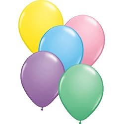 Qualatex 11" Assorted Pastels Latex Balloons