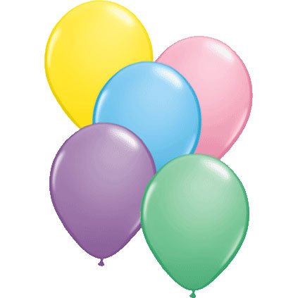 Qualatex 11" Assorted Pastels Latex Balloons